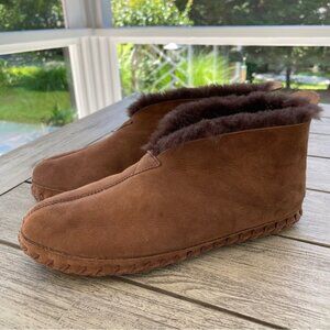 LL Bean Mens Wicked Good Shearling Slipper Boots Size 13